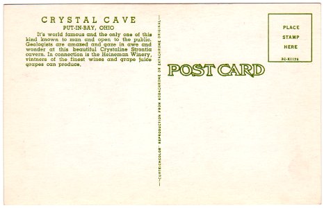 Crystal Cave, Put-In-Bay, Ohio (Date Unknown)