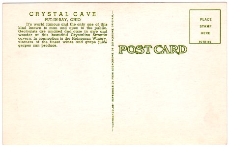 Crystal Cave, Put-In-Bay, Ohio (Date Unknown) photo