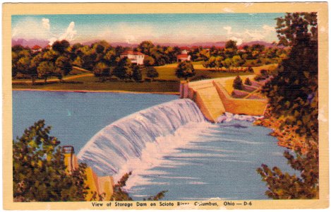 View of Storage Dam on Scioto River, Columbus, Ohio (Date …