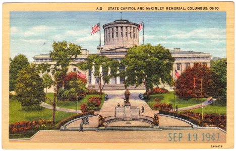 State Capitol and McKinley Memorial, Columbus, Ohio (1947)…