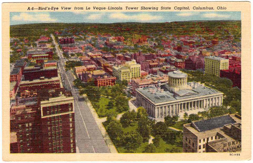 Bird's-Eye View from LeVeque-Lincoln Tower Showing State C…
