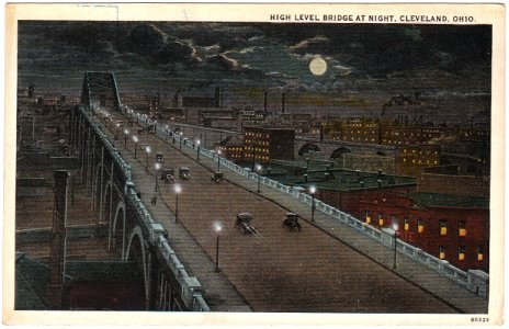 High Level Bridge at Night, Cleveland, Ohio (Date Unknown)… photo