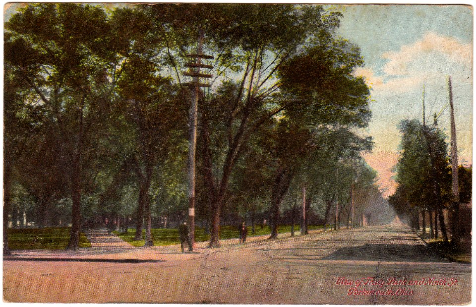 View of Tracy Park and Ninth Street, Portsmouth, Ohio (190…