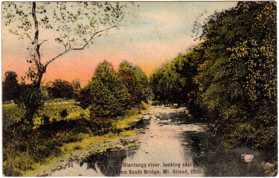 Olentangy River, Looking East from South Bridge, Mt. Gilea…