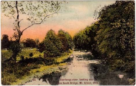 Olentangy River, Looking East from South Bridge, Mt. Gilea…