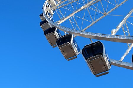 The ferris wheel blue sky seattle photo