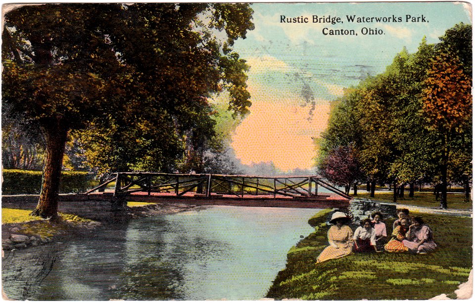 Rustic Bridge, Waterworks Park, Canton, Ohio (1914)