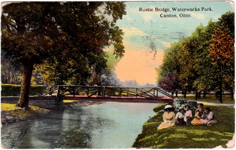 Rustic Bridge, Waterworks Park, Canton, Ohio (1914) photo