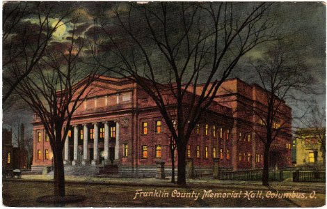 Franklin County Memorial Hall, Columbus, Ohio (1909)