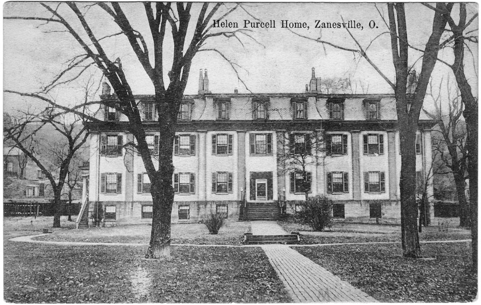 Helen Purcell Home, Zanesville, Ohio (1907) (Black and Whi…