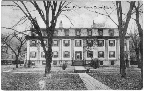 Helen Purcell Home, Zanesville, Ohio (1907) (Black and Whi… photo