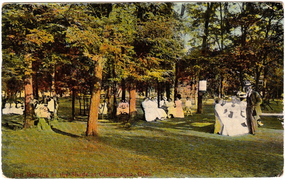 Just Resting in the Shade at Chautauqua, Ohio (1915) photo