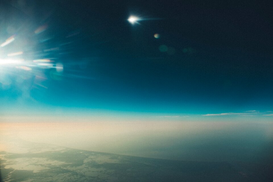 Aerial view clouds
