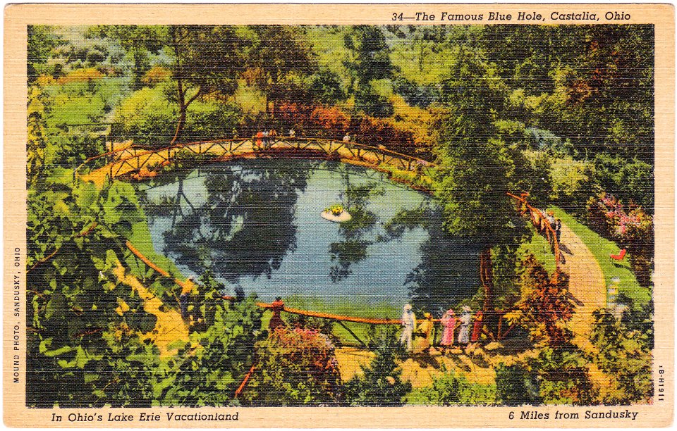 The Famous Blue Hole, Castalia, Ohio (Date Unknown)