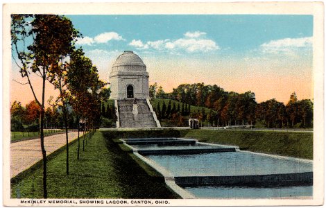 McKinley Memorial, Showing Lagoon, Canton, Ohio (1923) photo