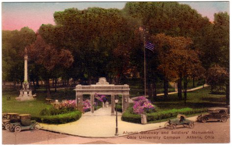 Alumni Gateway and Soldiers' Monument, Ohio University Cam…