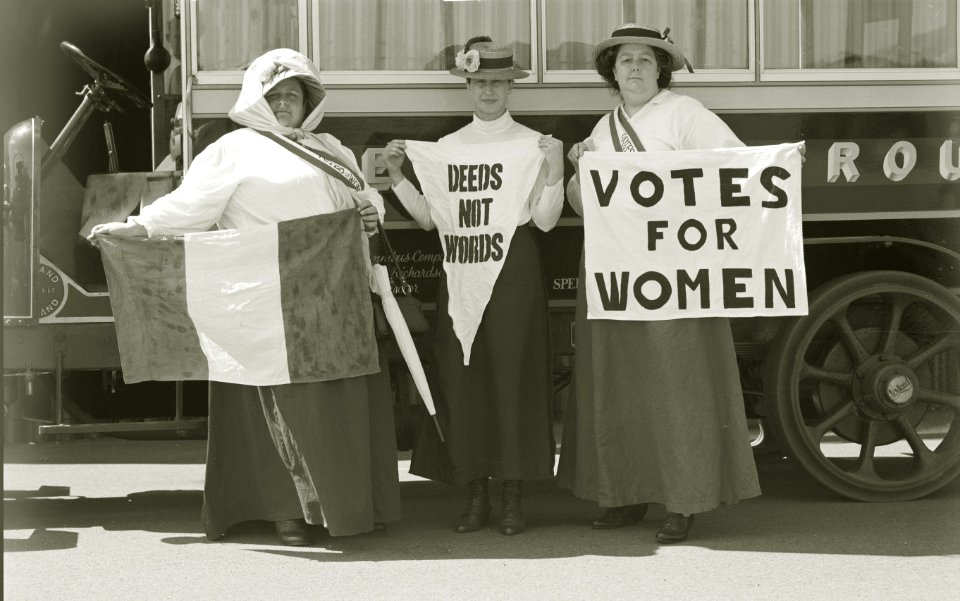 1912 Graflex - Deeds not Words - Suffragettes at Edwardian…