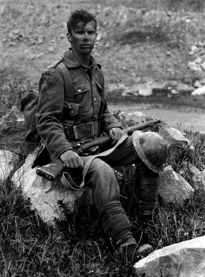 First War Soldier, 1912 Graflex RB auto camera