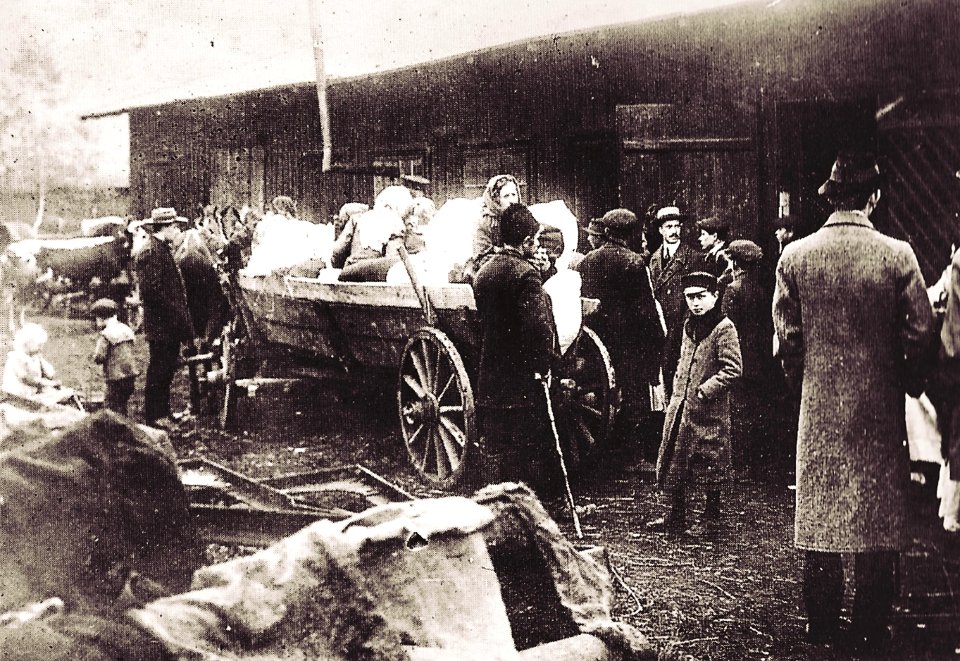 Febrero 1915. Refugiados polacos luego de la segunda Batal…