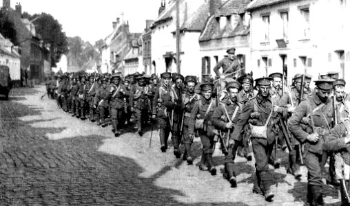 Británicos atrasados rumbo a Loos Sep-Oct 1915
