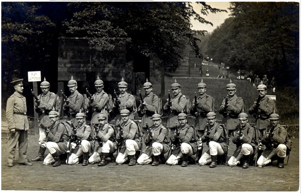 1914 - Entrenamiento de patrullas de Alemania