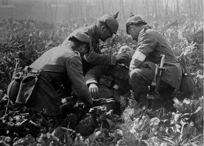 Charleroi, Batalla de las Fronteras. Soldado alemán herido…