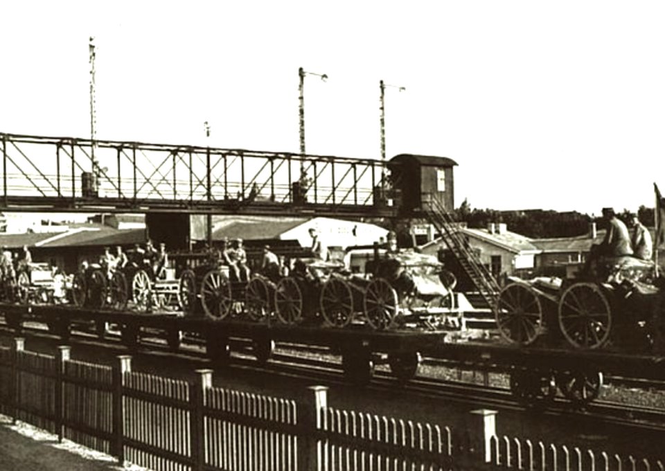 1914 - Traslado de material bélico alemán hacia el frente …