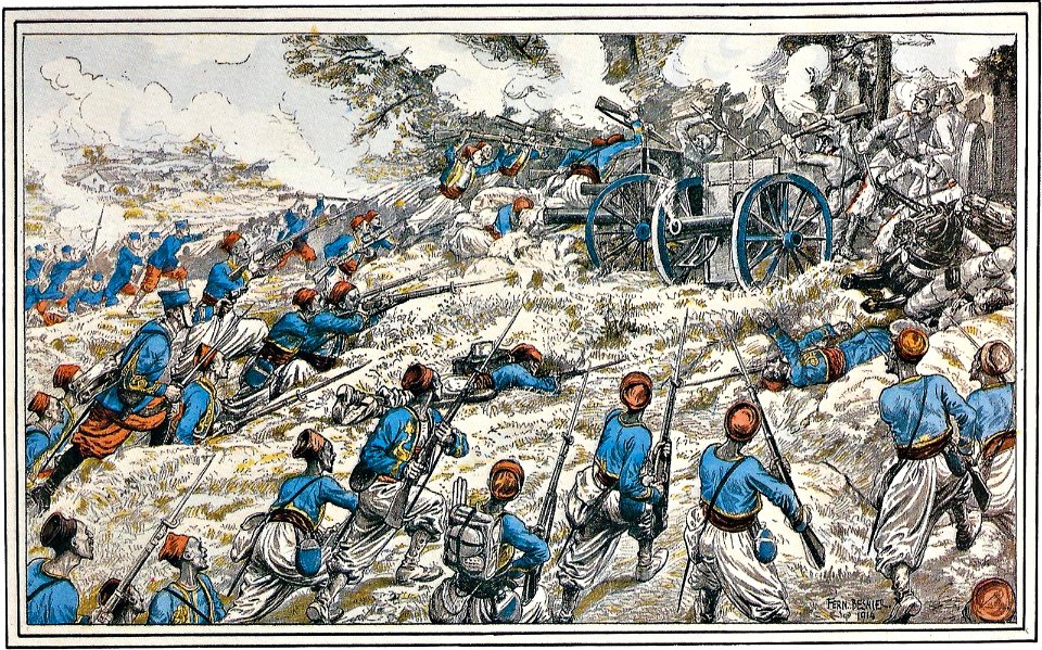 1914 - Turcos del Ejército de Francia (argelinos) atacan a…