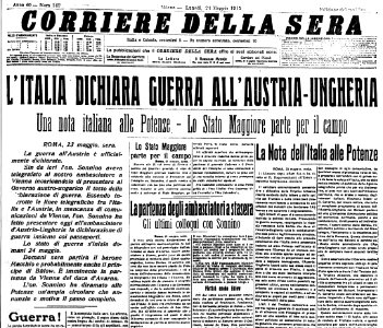 24 Mayo 1915 Italia entra a la guerra