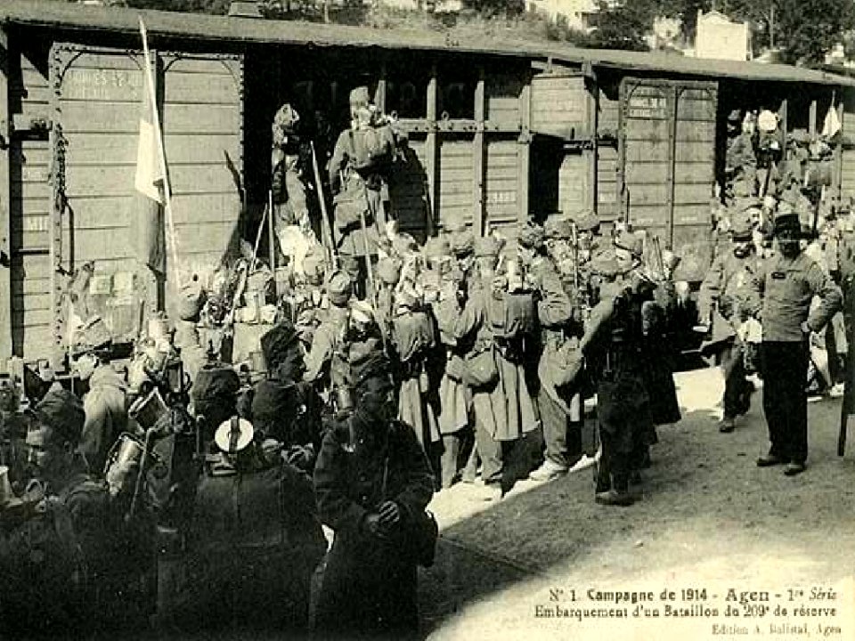 1914 - Traslado del Batallón 209 de Francia al frente