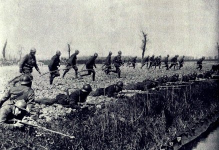 1914 Belgas toman posiciones defensivas en Ypres