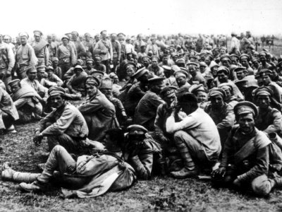 Prisioneros rusos en Tannenberg