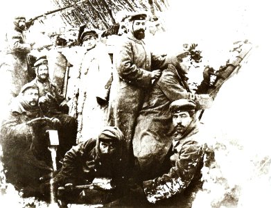 Diciembre 1914, soldados alemanes en el frente ruso photo