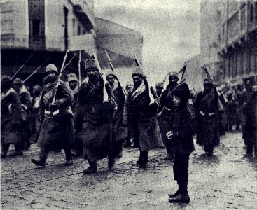 Sep 1914 Tropas rusas entren a Leopoli después de la Batal…