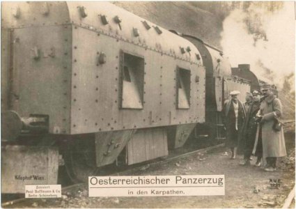 Tren blindado austriaco en los Cárpatos