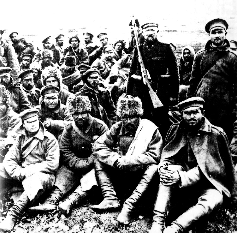 Nov 1914 Prisioneros rusos después de la Batalla de Lodz
