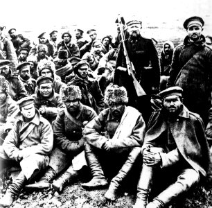 Nov 1914 Prisioneros rusos después de la Batalla de Lodz