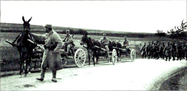 Champagne Diciembre 1914 - Franceses transportan ametralla…