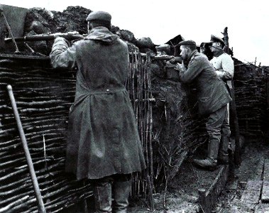 1914 Alemanes atrincherados antes de la ofensiva de Alsaci…