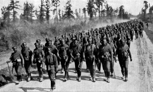 Infantería rusa rumbo a Galicia 1914