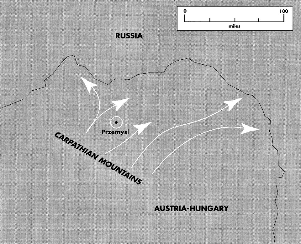 Avance austro-germano en Przemysl (1914-15) hacia Galicia