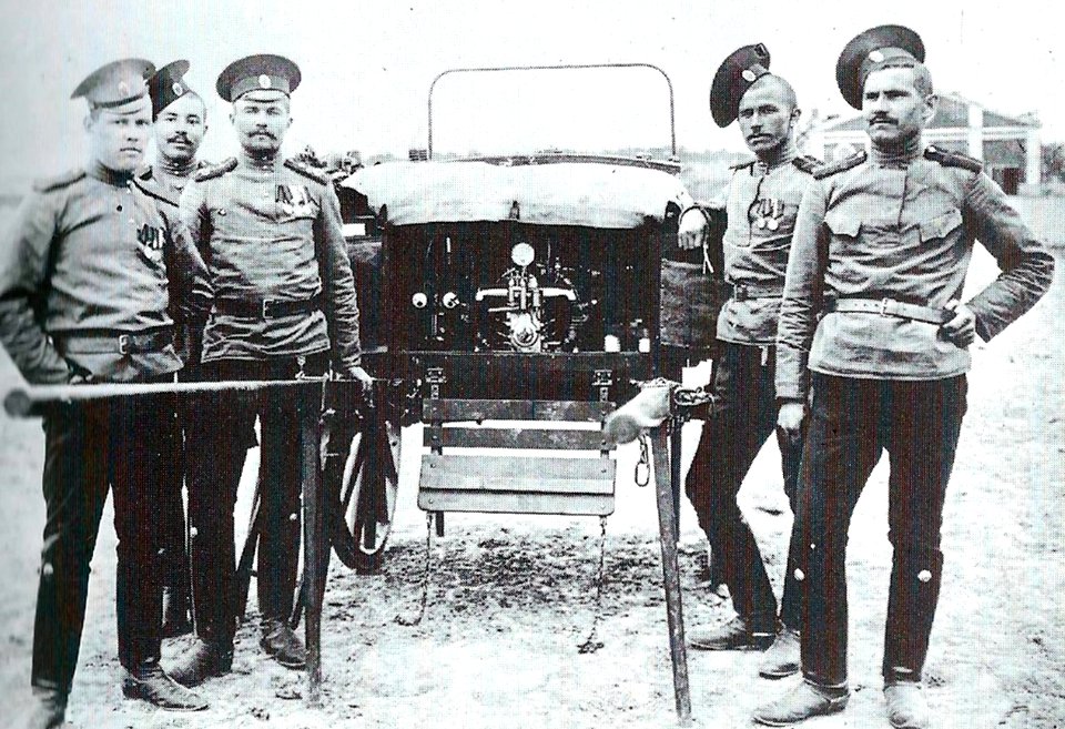 1914 Lucha por Lodz - Estación de radio portátil rusa