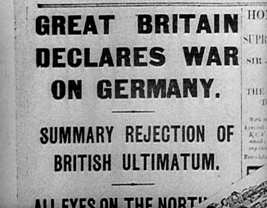 Gran Bretaña declara la guerra 4 de Agosto
