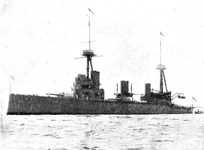 1914 Indefatigable crucero inglés