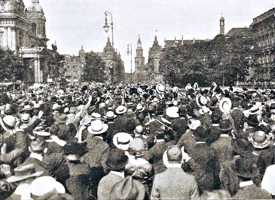 1914 Júbilo alemán por declaración guerra a Rusia