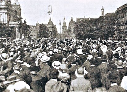 1914 Júbilo alemán por declaración guerra a Rusia