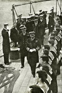Rey Jorge V a bordo del Iron Duke - 18 Julio 1914