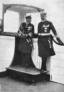 Kaiser Guillermo II y Francisco Fernado de Austria