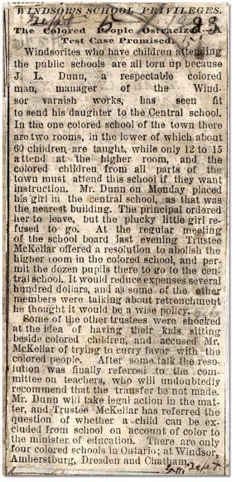 Windsor's School Privileges [In 1883, J. L. Dunn attempted… photo