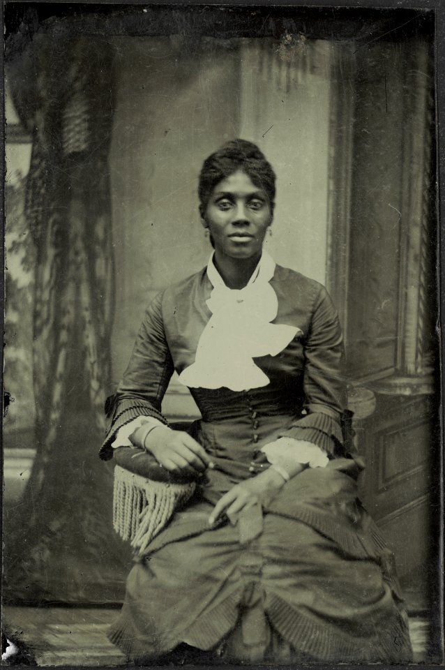 Unidentified woman in formal dress